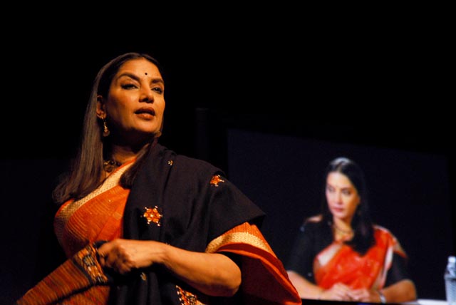 Shabana Azmi in Broken Images, a play by Girish Karnad & directed by Alyque Padamsee