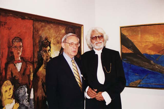 Tom Keehn with MF Husain