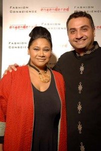 Myna Mukherjee and emcee Jitin Hingorani