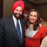 Sant Singh Chatwal with Meera Gandhi at 'Giiving Back'