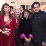 At the book launch of 'At Home with Madhur Jaffrey, Sunanda Tharoor, Aroon Shivdasani, Madhur Jaffrey and Shashi Tharoor