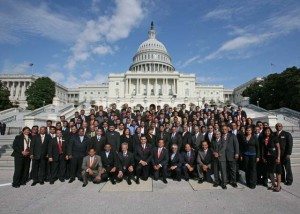 Indian-Americans have become active players in American politics. Here the members of AAHOA in Washington DC