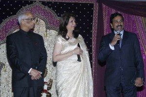 Lotus awardees Dr. V. Subramanian and Madhu Vuppuluri of Essar Americas with Dr. Indu Shahani, Sherrif of Mumbai
