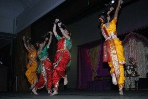 Lezim dancers from Nartan Rang Dance Academy of Bharatiya Vidya Bhavan