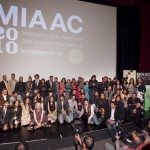 Bollywood and art film directors, actors and crew gather with film curators and volunteers and MIAAC director Aroon Shivdasani at the conclusion of the MIAAC film festival
