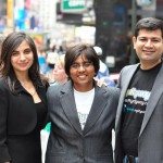 The MyCityWay Team - Sonpreet Bhatia, Archana Patchirajan and Puneet Mehta have created a city-savvy app for mobile phones