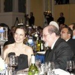 Light of India Awards recognized NRI achievements. Salman Rushdie and Topaz Paige Green at the awards dinner