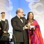 Salman Rushdie with Shabana Azmi at the Light of India Awards, held to recognize NRI achievements