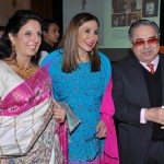 Meera Gandhi with Sweety and Vivek Burman
