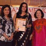 At Indian American Forum's celebration of women's History month, Smiti Khanna, Manmeet Lamba and Indu Jaiswal