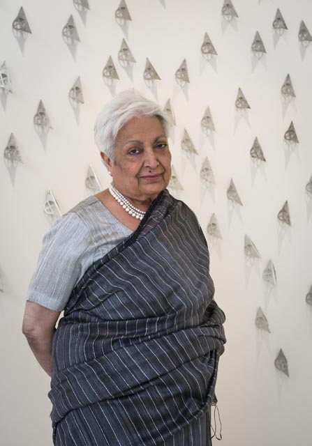 Artist Zarina Hashmi at the Guggenheim
