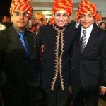 Dressed for the Indian wedding in turbans