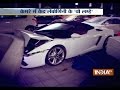 The damaged Lamborghini in Delhi
