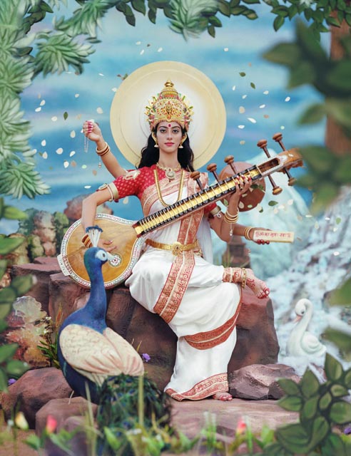 Ma Saraswati, the Hindu Goddess of Art & Learning