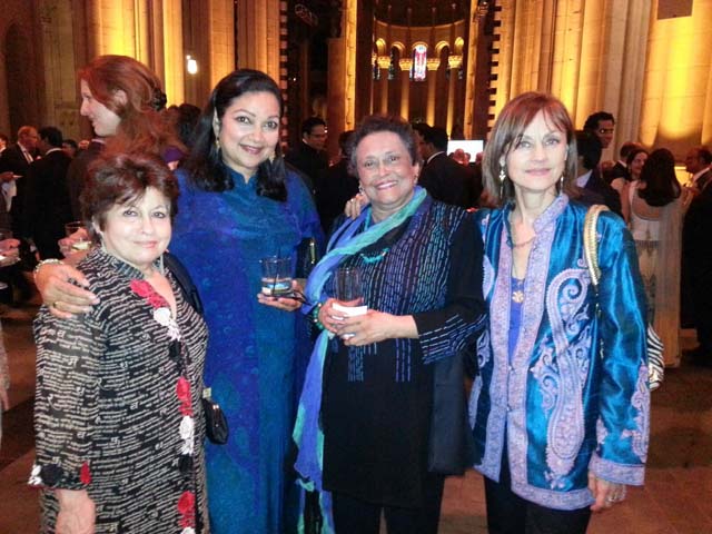 Lavina Melwani, Tara Menezes, Naomi Menezes, and Maura Moynihan