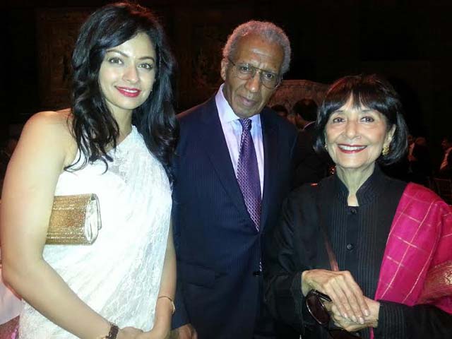 Pooja Kumar, Sanford Allen and Madhur Jaffrey - Photo - Lavina Melwani