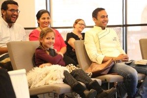 The youngest foodie - Padma Lakshmi's daughter Krishna sitting next to chef Saransh Goila