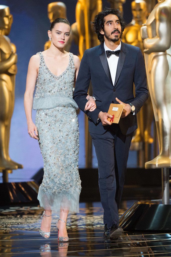 Daisy Ridley and Dev Patel present the Oscar® for Best documentary feature during the live ABC Telecast of The 88th Oscars® at the Dolby® Theatre in Hollywood, CA on Sunday, February 28, 2016.