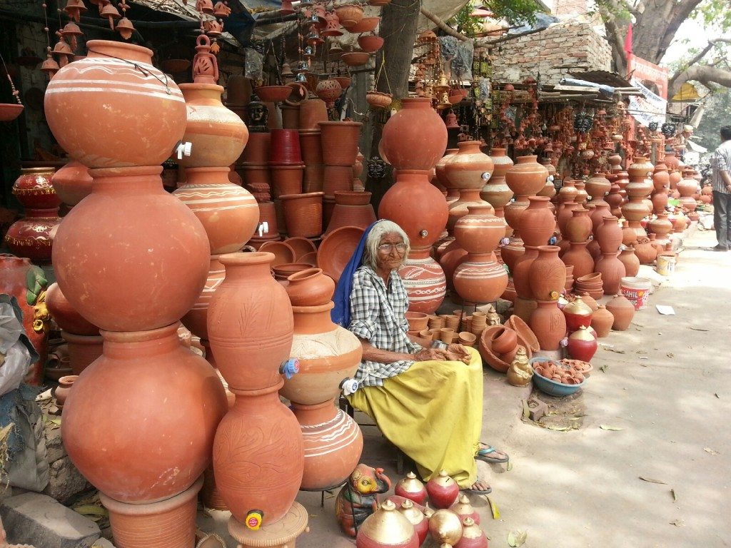 Watching over the clay pots in Saket - Photo: Lavina Melwani