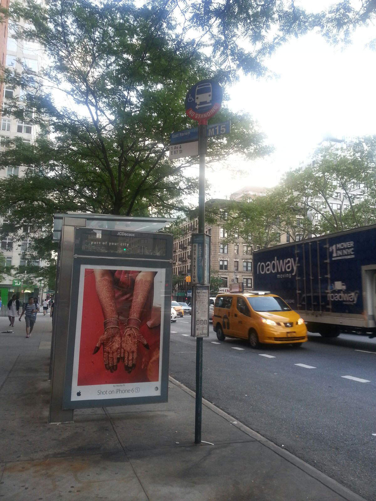 Mehndi image on a bus shelter