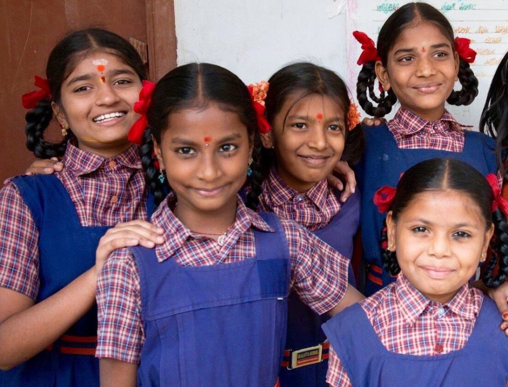 Students at Ekalavya School in Hyderabad