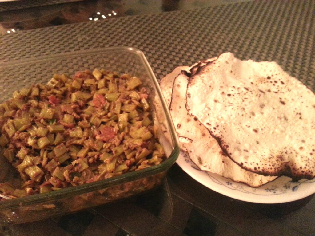 Guar sabzi and papads