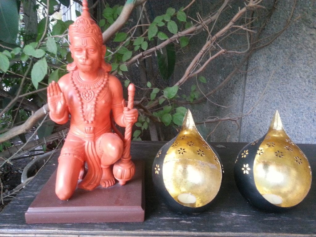Hanuman shrine in a private garden