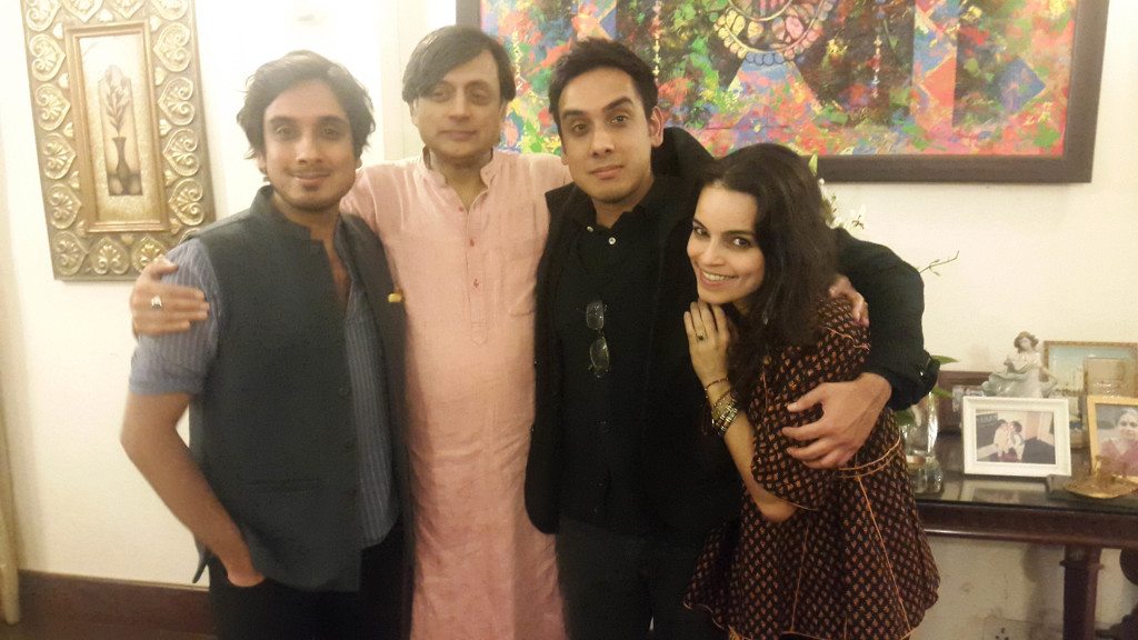 Ishaan, Shashi, Kanishk and Amanda Tharoor