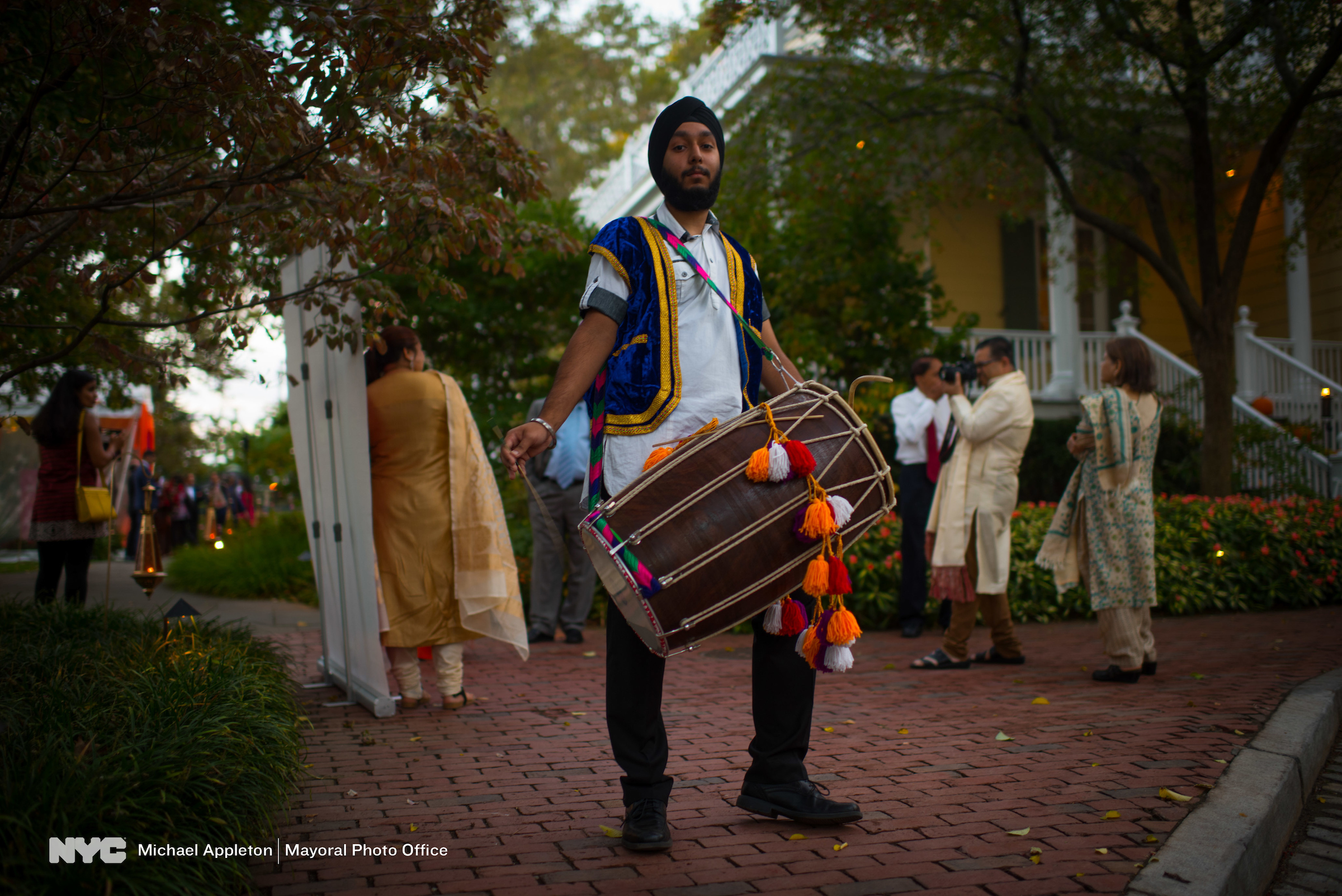 What's a celebration without a dhol player? (Michael Appleton/Mayoral Photography Office)
