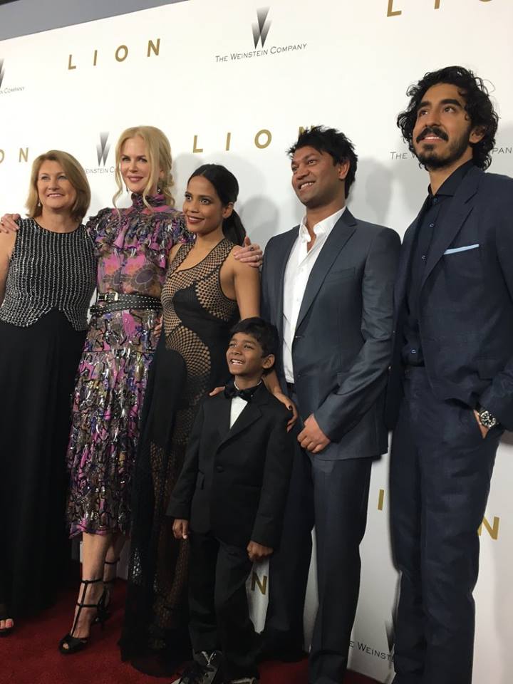 Mothers and Sons - Mrs. Brierley, Nicole Kidman, Priyanka Bose, Sunny Pawar, Saroo Brierley and Dev Patel at MoMA, the Museum of Modern Art