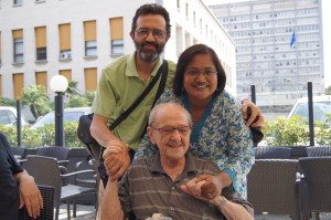 Sanjukta Das with her husband & father-in-law