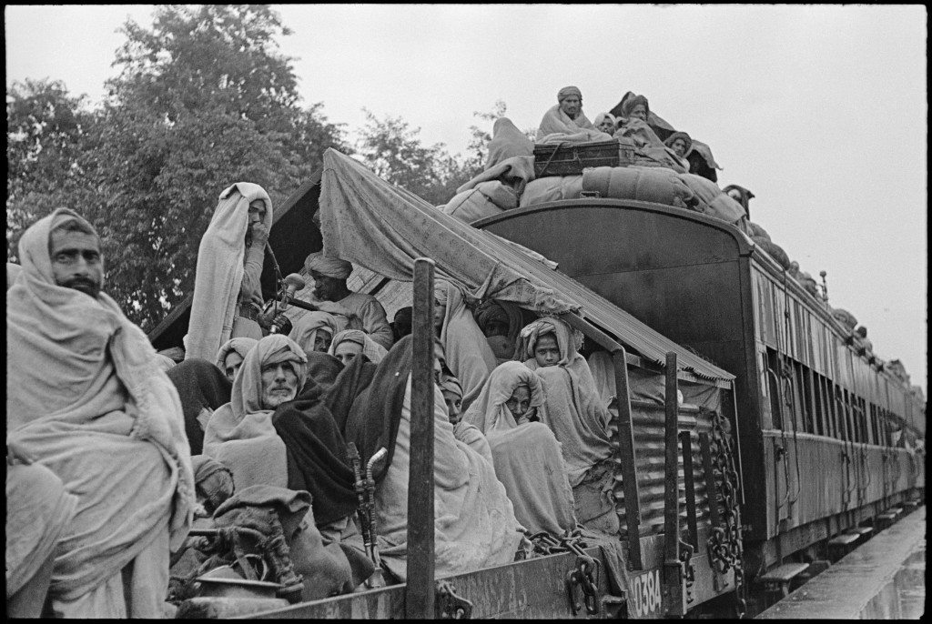 North India. Kuinkshaha. 1947. Muslim refugee train from Delhi to Lahore (Pakistan).