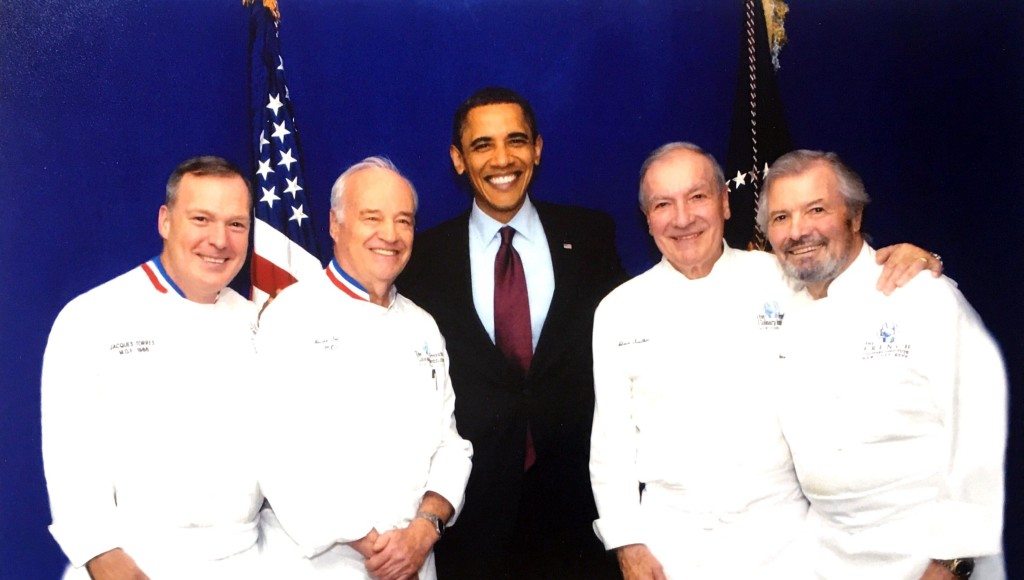 President Obama with Jacques Torres and other noted chefs