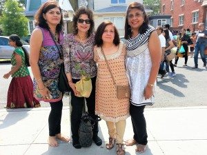 Friends at Ganesha's festival: Sonia Lalvani, Renee Mehraa, Lavina Melwani and Sakhrani