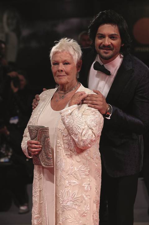 Judi Dench and Ali Fazal at the premiere of 'Victoria and Abdul'