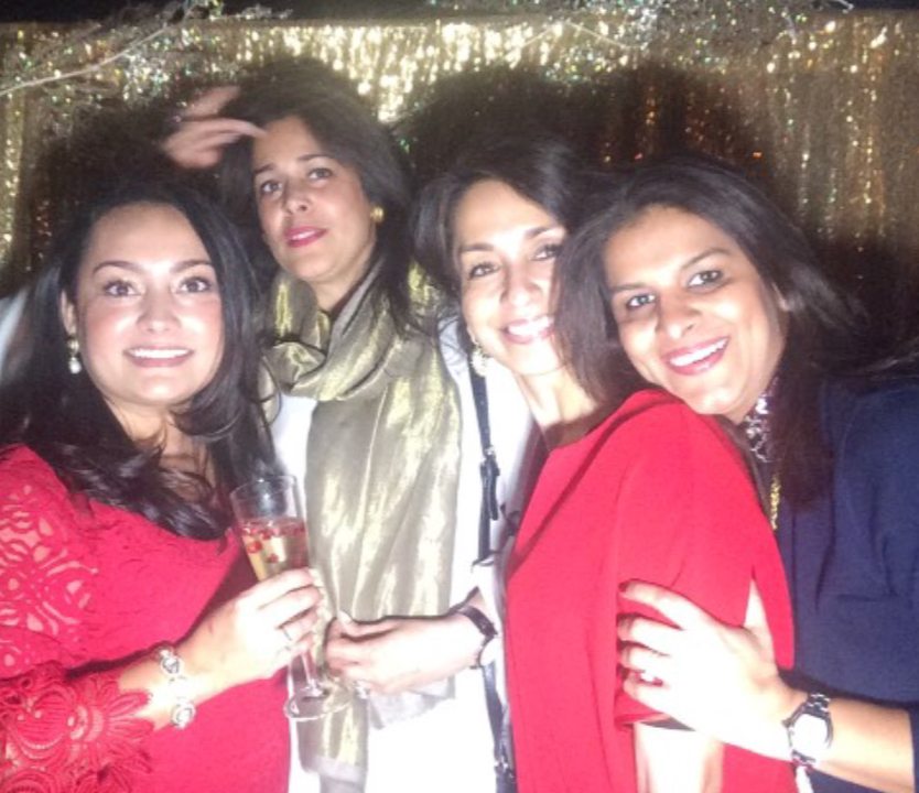 Celebrating the holiday Bengali style - Nandini Mukherjee with friends