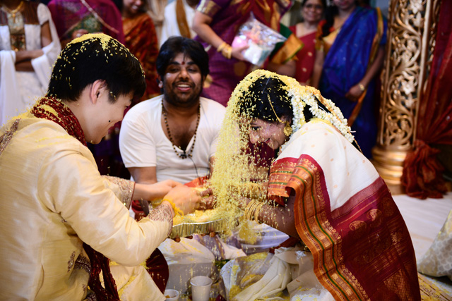 Philip and Pratibha at their Indian wedding