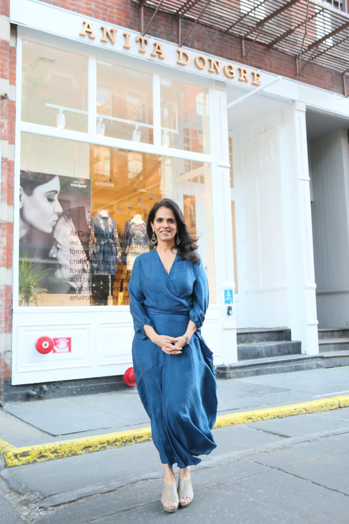 Anita Dongrein front of her store in Soho