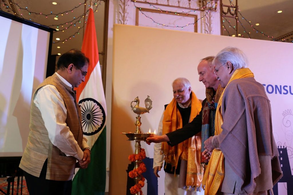 CG Sandeep Chakravorty, with Rajan and Sajan Mishra and Jonathan Hollander