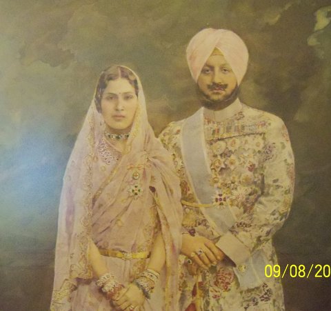 Mahraja Bhupinder Singh of Patiala and his favorite wife Rajmata Vimal Kaur 