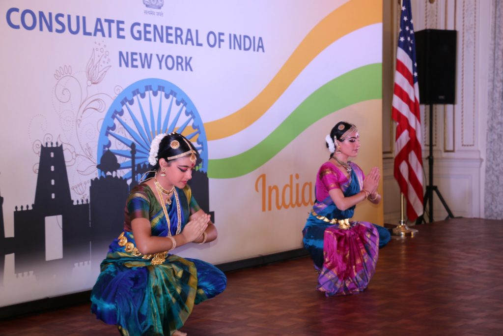 Ananga performs at the Indian Consulate in NY with her student Nandini Chakravorthy