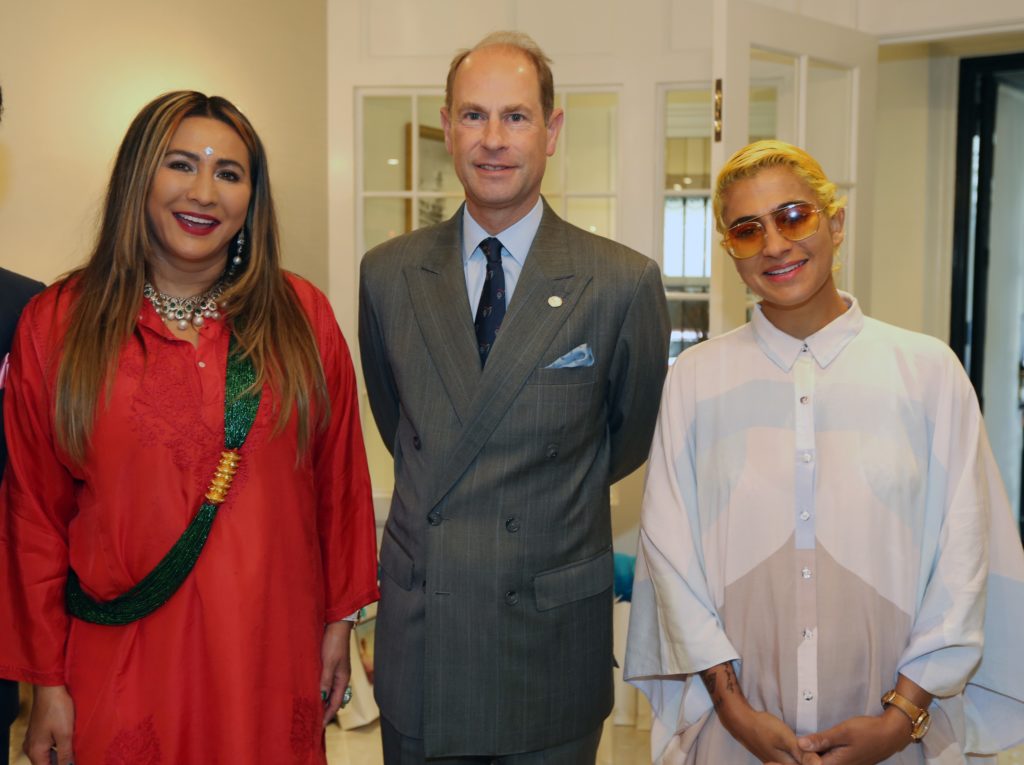 Prince Edward, Meera Gandhi and Kiran Gandhi