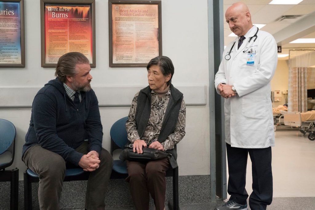 yler Labine as Dr. Iggy Frome, Wai Ching Ho as June Chiang and Anupam Kher as Dr. Vijay Kapoor. Photo by Virginia Sherwood/NBC