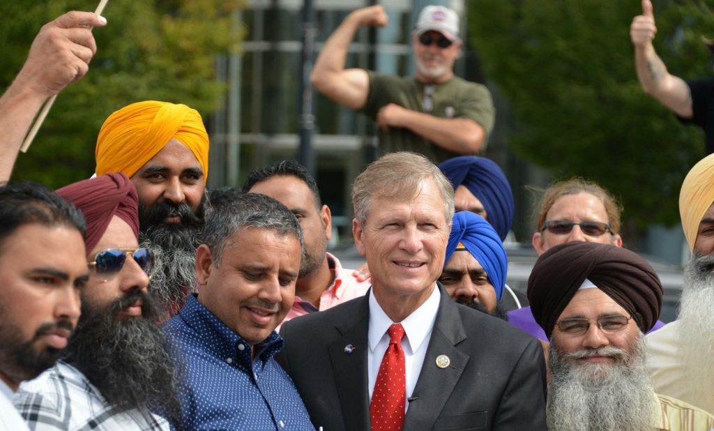 Mintu Pandher with Congressman in Washington