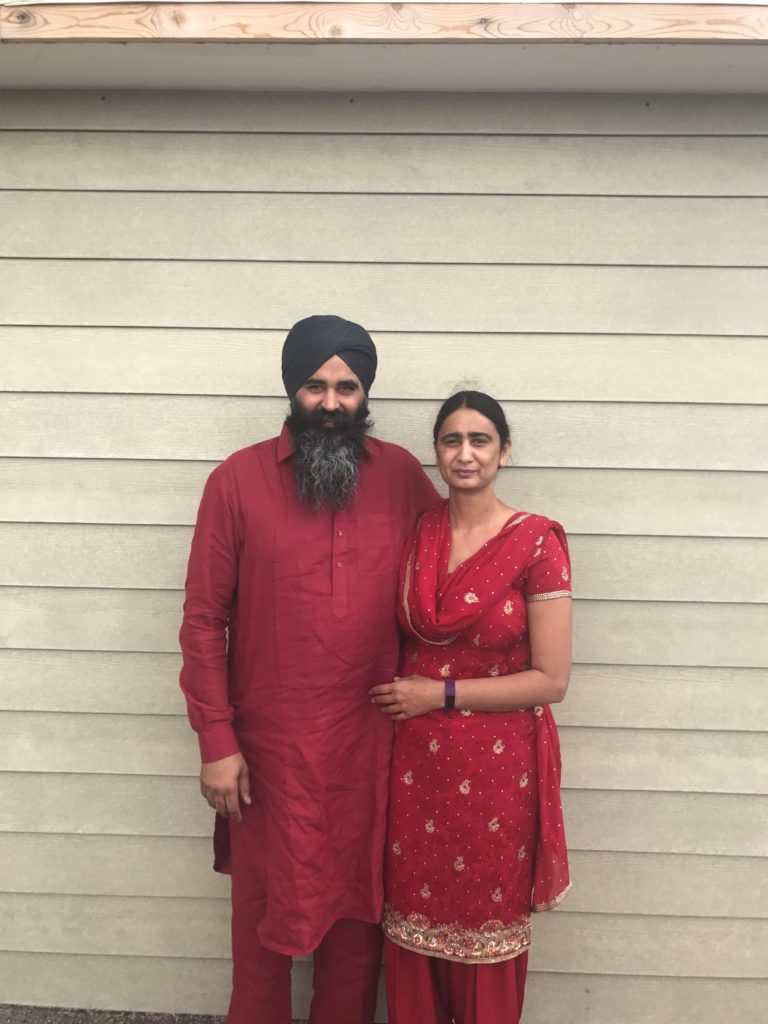 Mintu Pandher with wife Amandeep