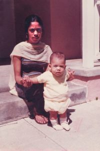 Kamala Harris with her mother