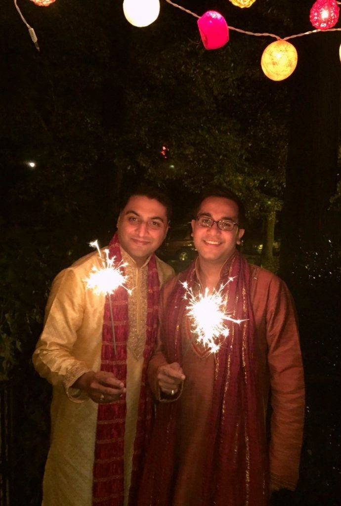 Parag and Vaibhav celebrating Diwali together