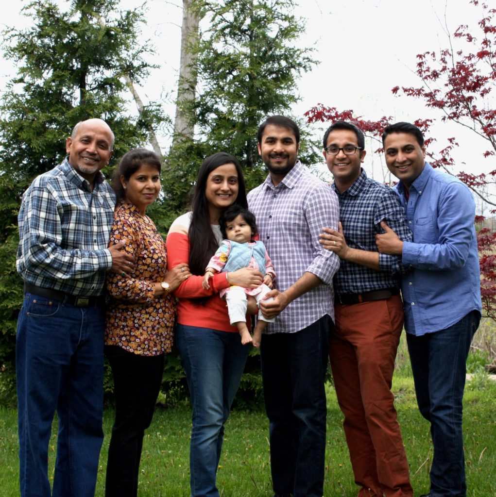 Parag and Vaibhav with Vaibhav's family in India