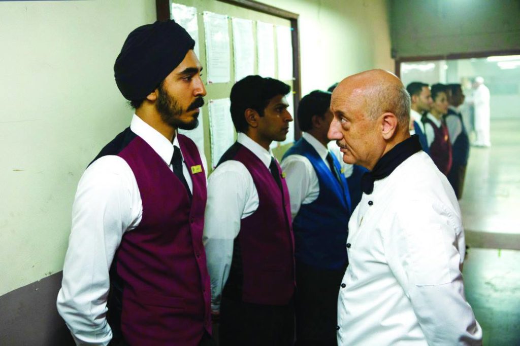 Dev Patel and Anupam Kher in Hotel Mumbai