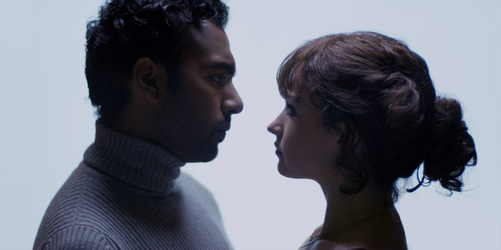 Jack Malik (Himesh Patel) and Ellie (Lily James) in Yesterday, directed by Danny Boyle.